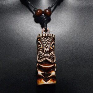 Men's or women's tiki/ totem necklace
